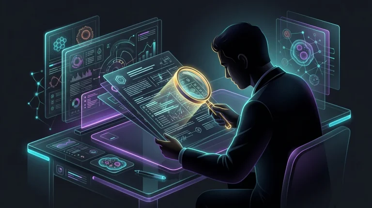 Person using a magnifying glass to review insurance policy coverage limits and deductibles before filing a claim.