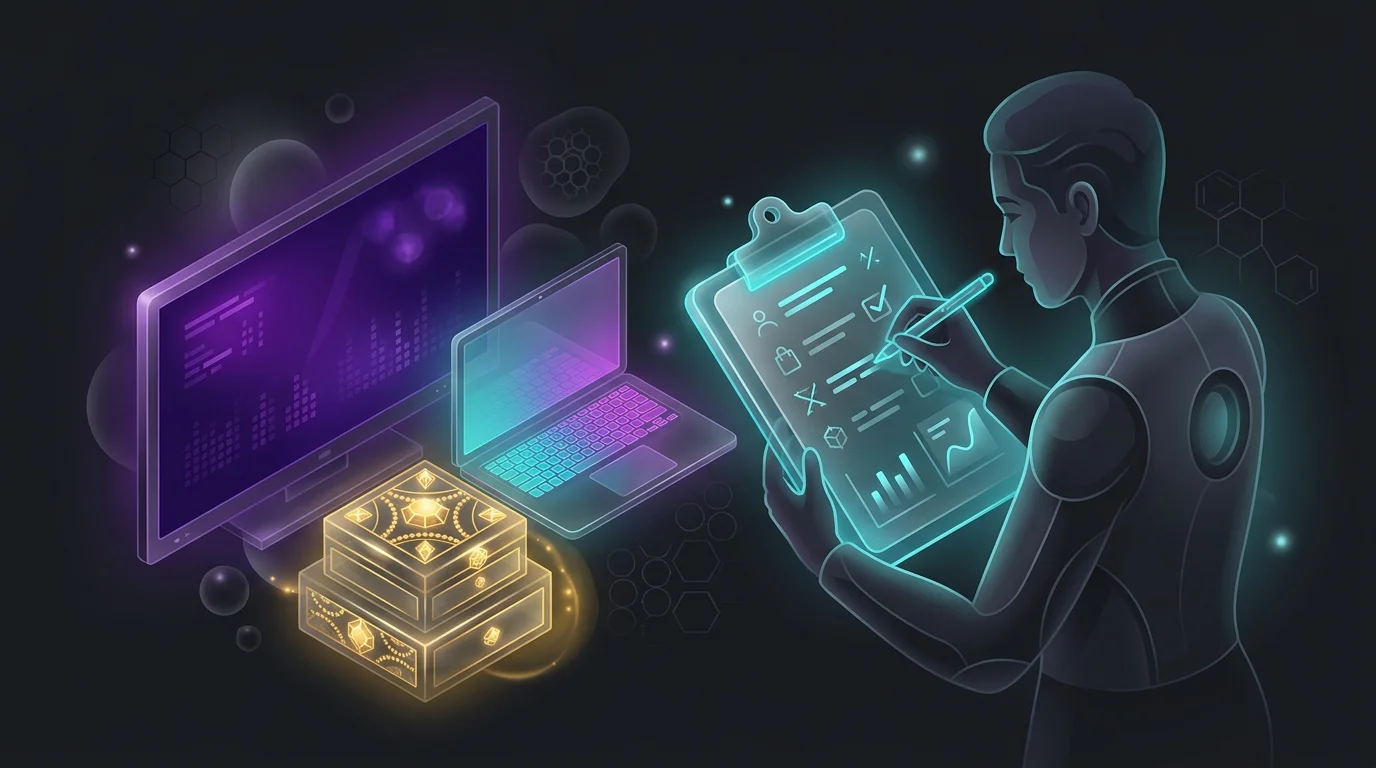 Person cataloging electronics and jewelry on a clipboard to calculate home insurance personal property coverage.