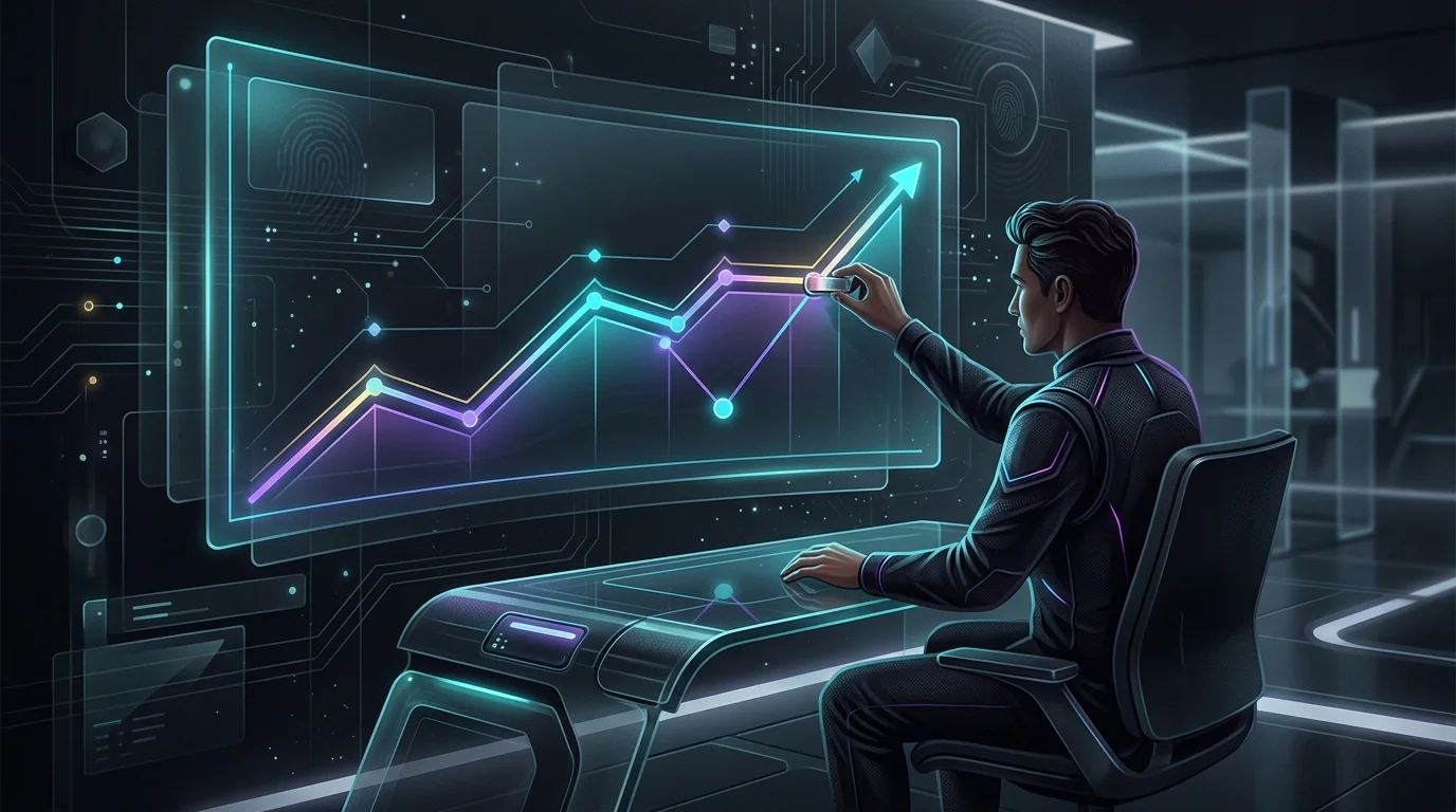 Person adjusting a financial growth chart to bring progress back on track for 2026 milestone planning.