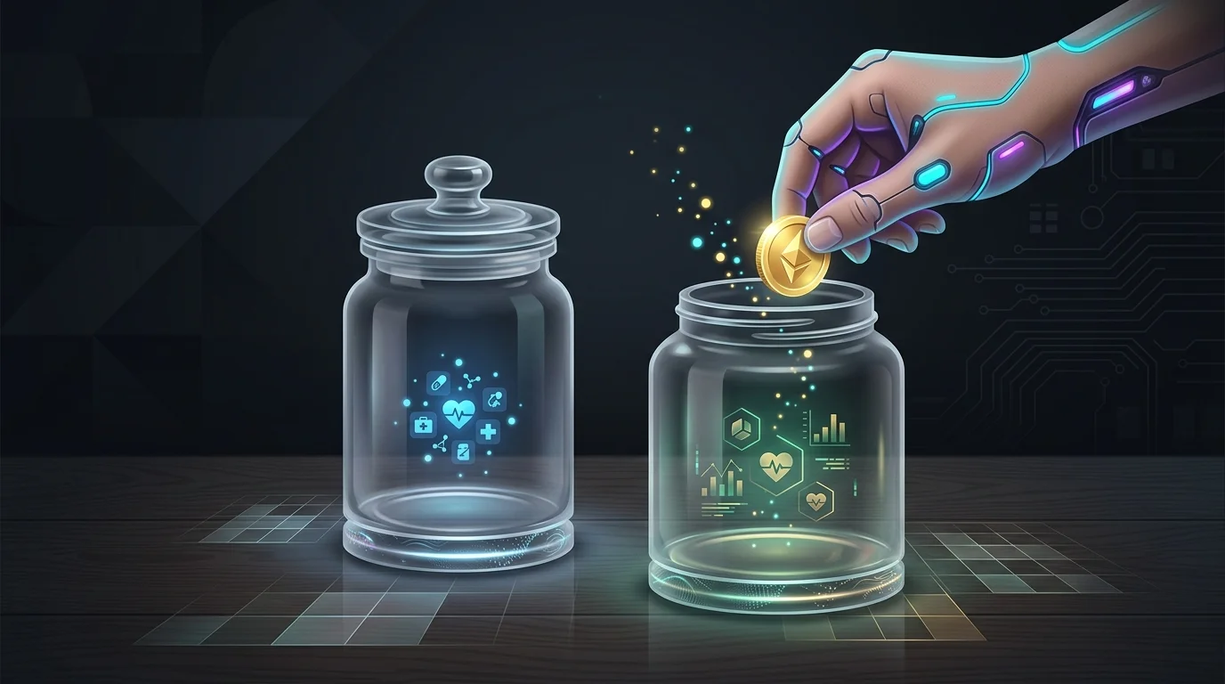 Hand placing a gold coin into a jar to compare insurance deductible costs and find the best savings.