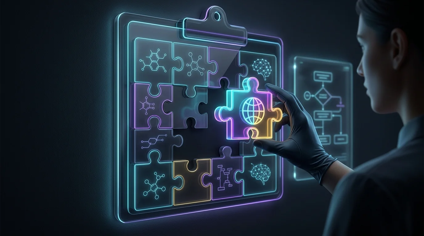 Person placing a global puzzle piece into a regulatory checklist to navigate foreign market investment rules.