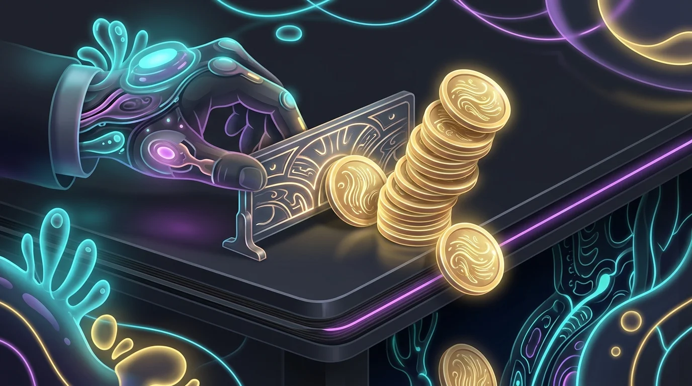 Trader placing a metal barrier to stop gold coins, illustrating essential risk management for day trading safety.