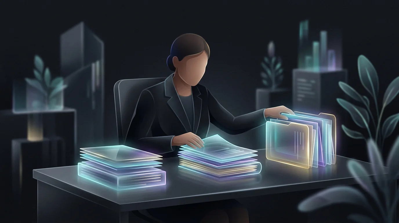 Business owner organizing tax and bank documents to apply for an unsecured business credit line.