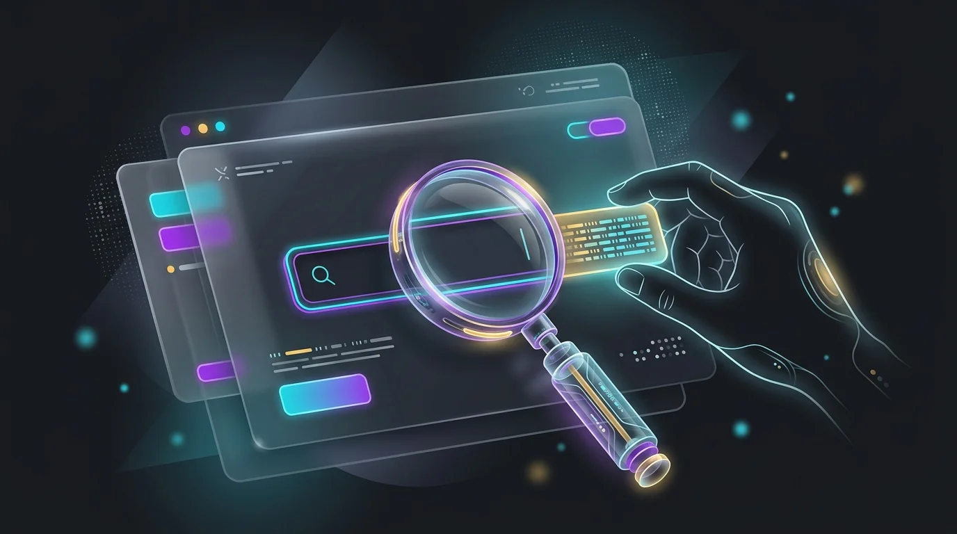 Hand verifying a token contract address in a search field to safely navigate Web3 finance.