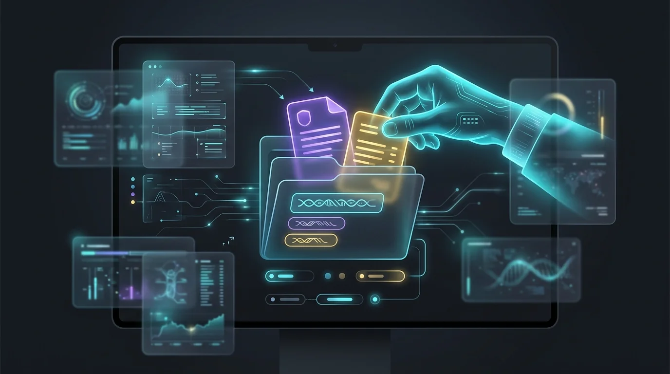 Digital folder organizing a product receipt and embedded insurance policy for easy record keeping.