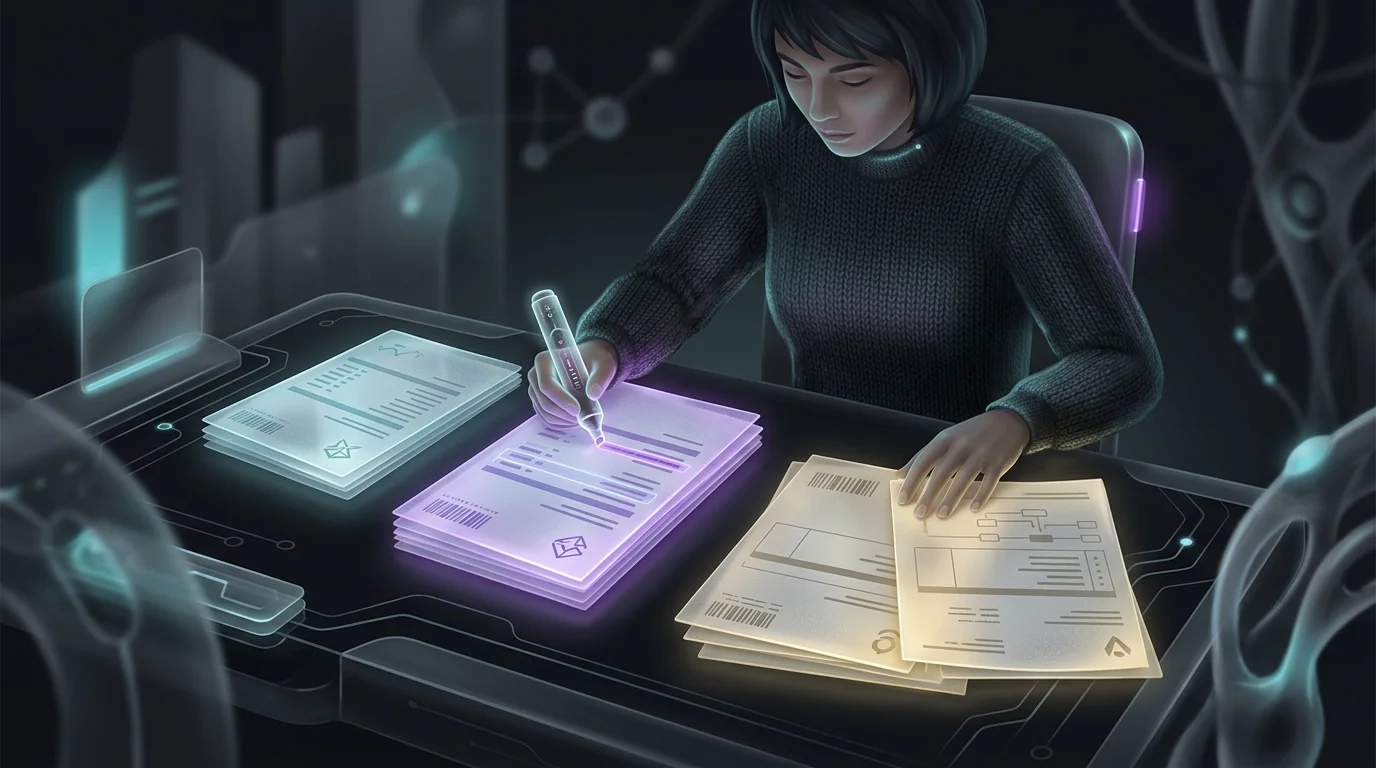 Person highlighting bank statements to audit remote work costs and track hidden expenses.