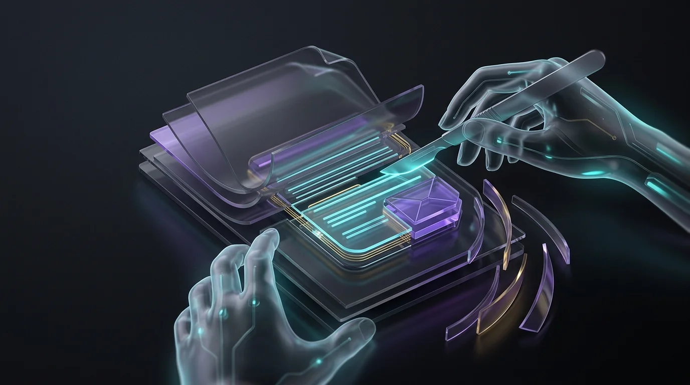 Hands using a scalpel to trim a bulky insurance policy for a more cost-effective contrarian audit.