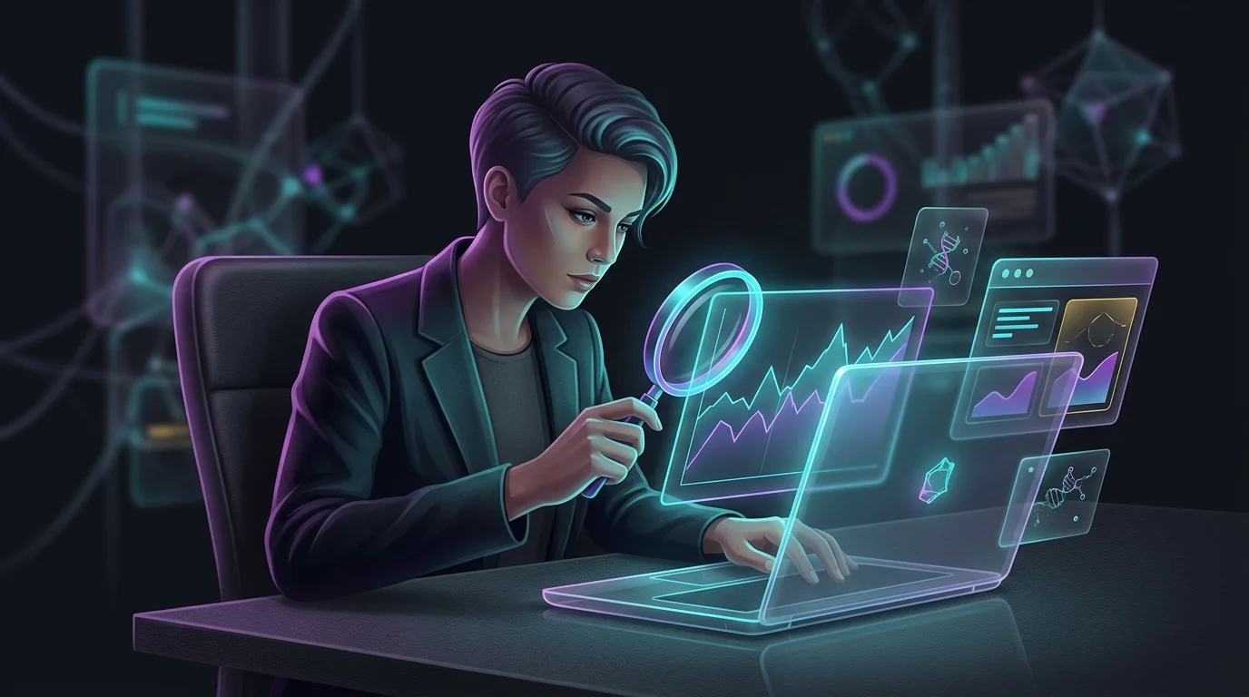 Investor analyzing fractional real estate performance metrics on a laptop dashboard.