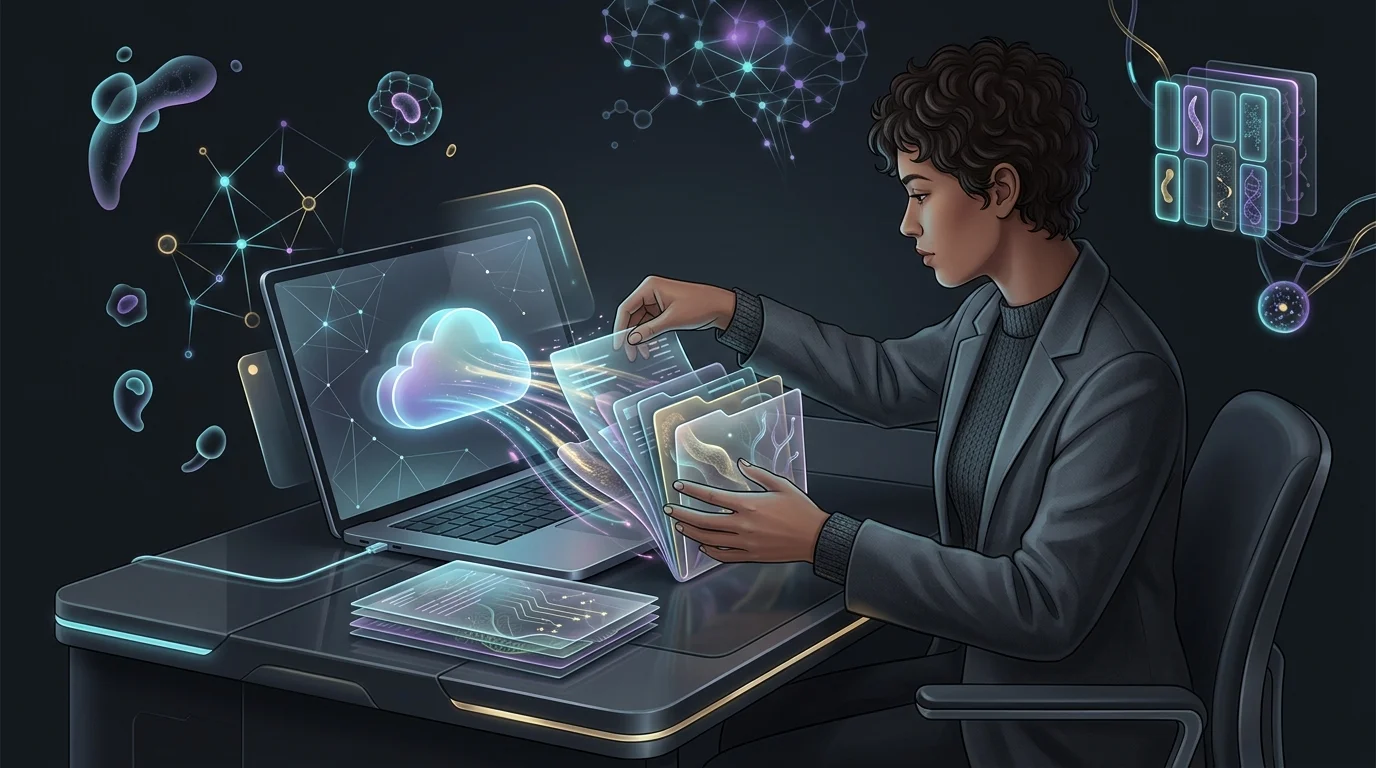 Person organizing financial documents into a laptop for business interruption insurance coverage.