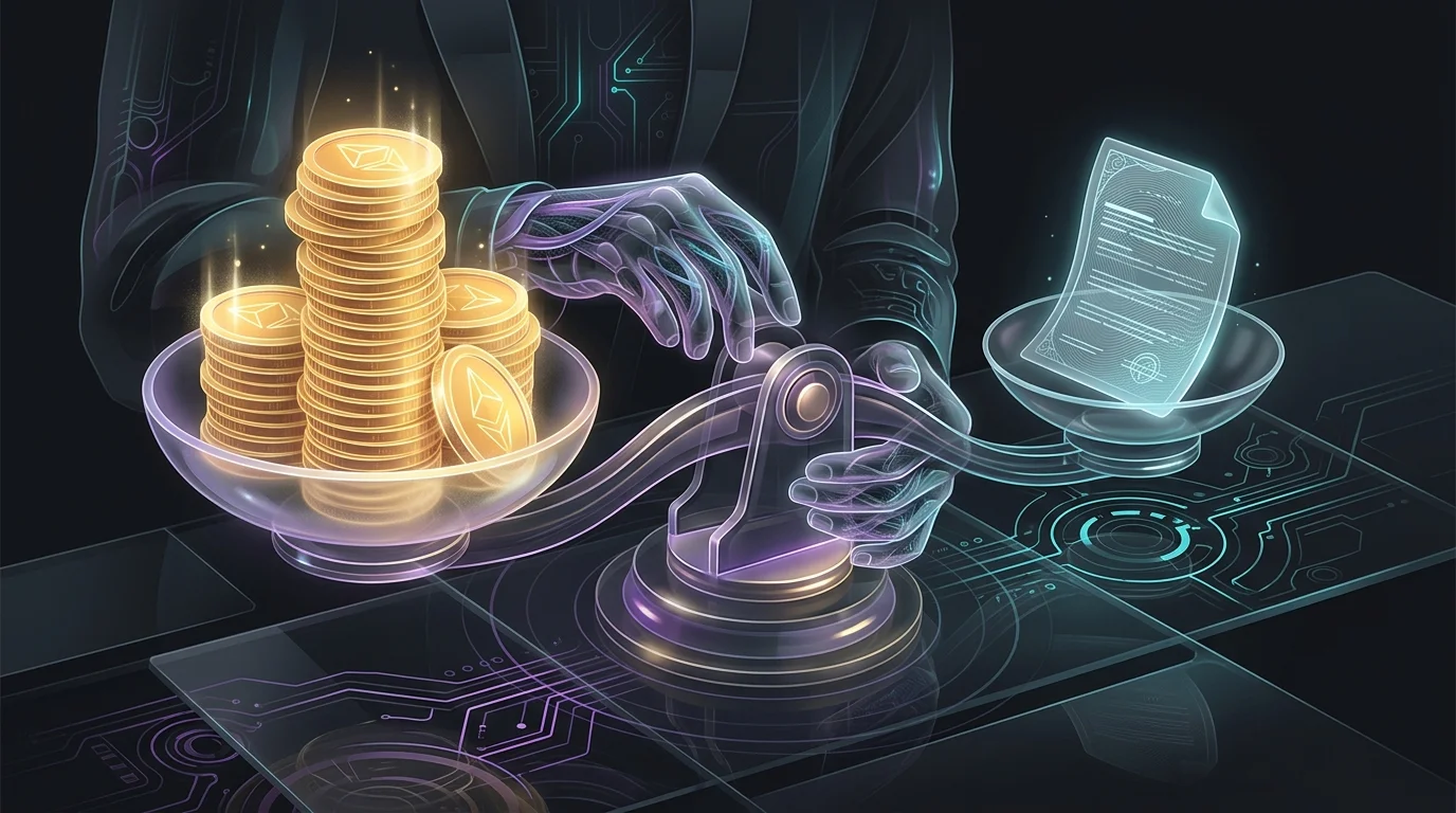 Gold coins on a scale balancing against a life insurance document to illustrate the value of riders.
