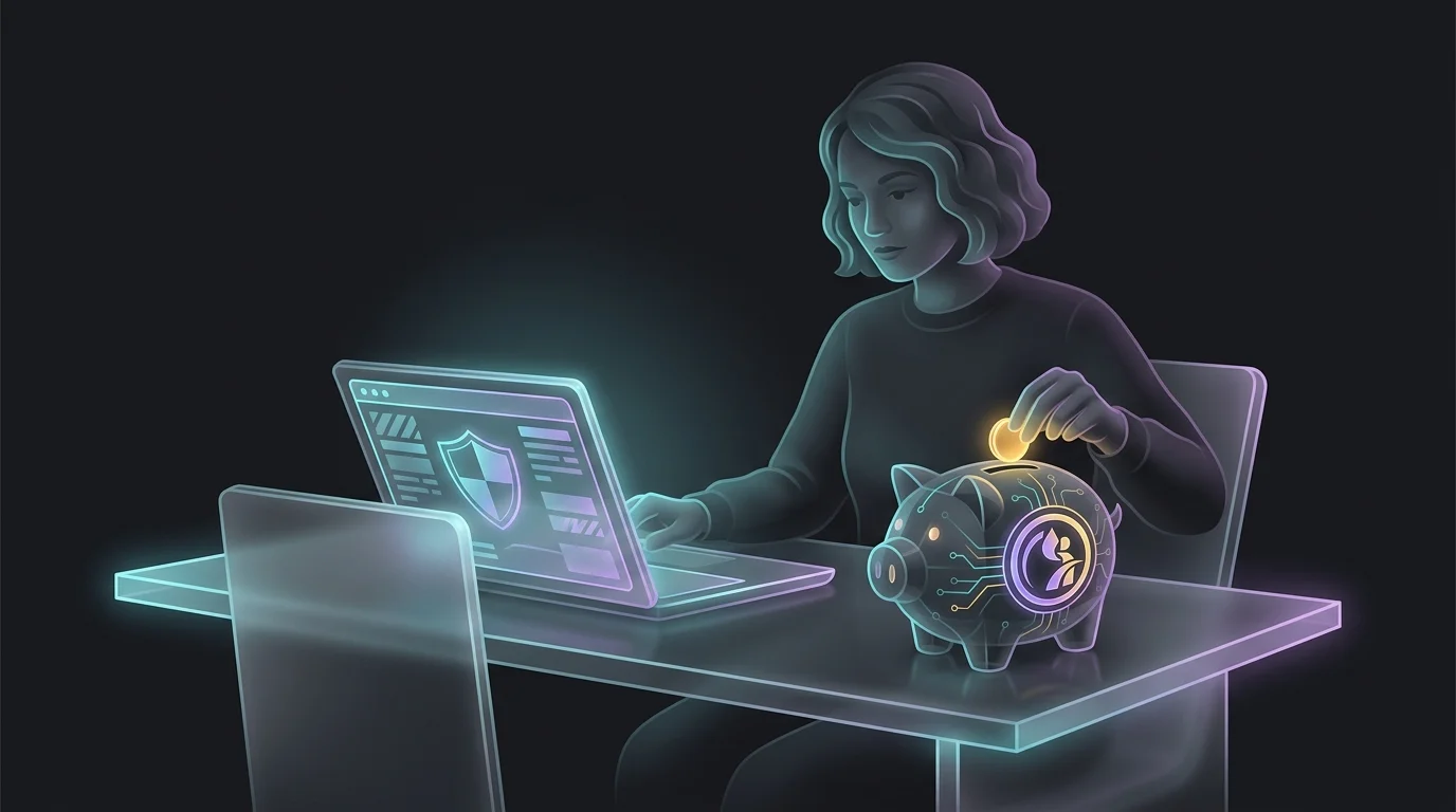 Military spouse using a laptop to deposit savings into a TSP account for retirement planning.