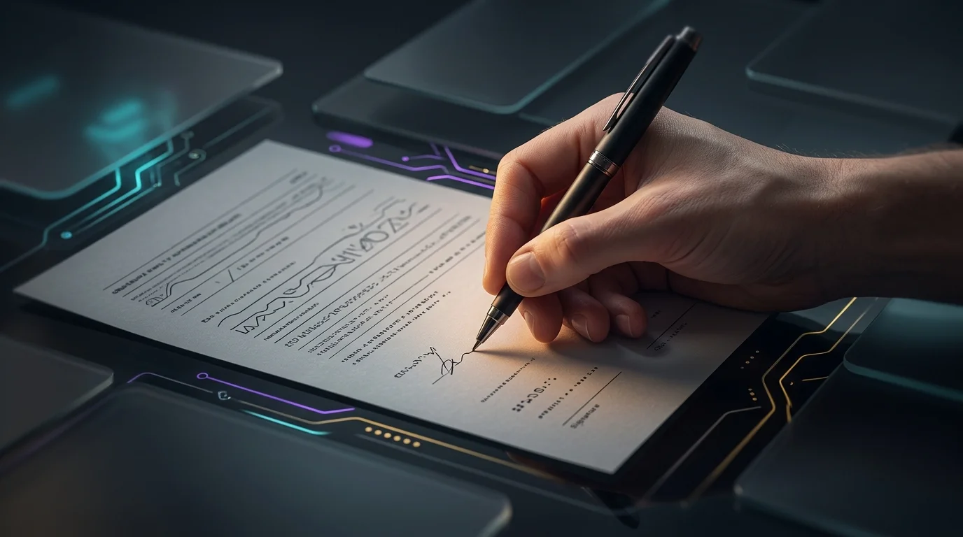 Hand writing detailed cryptocurrency wallet addresses and recovery instructions into a formal estate planning document.