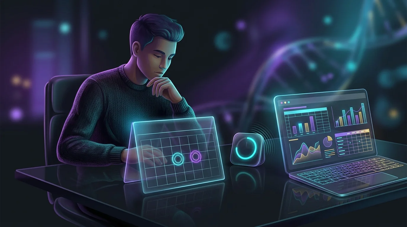 Person focusing on a calendar and laptop to manage money during a timed budget window.