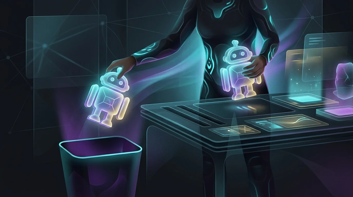 Person at a desk choosing between two Notion AI tools to avoid redundant subscription costs.