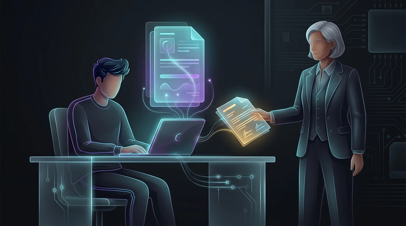 Person using FlyFin AI tax software on a laptop with an accountant reviewing their professional deductions.