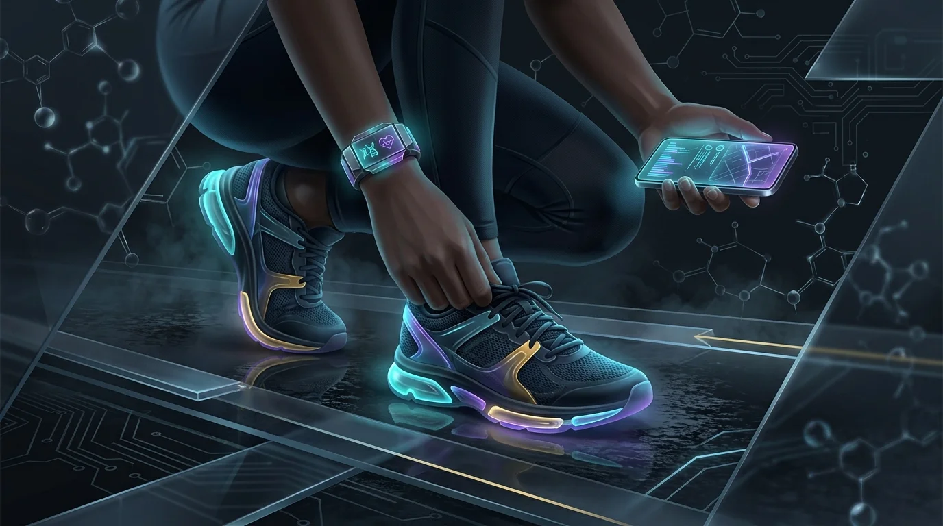 Person wearing a Whoop fitness tracker