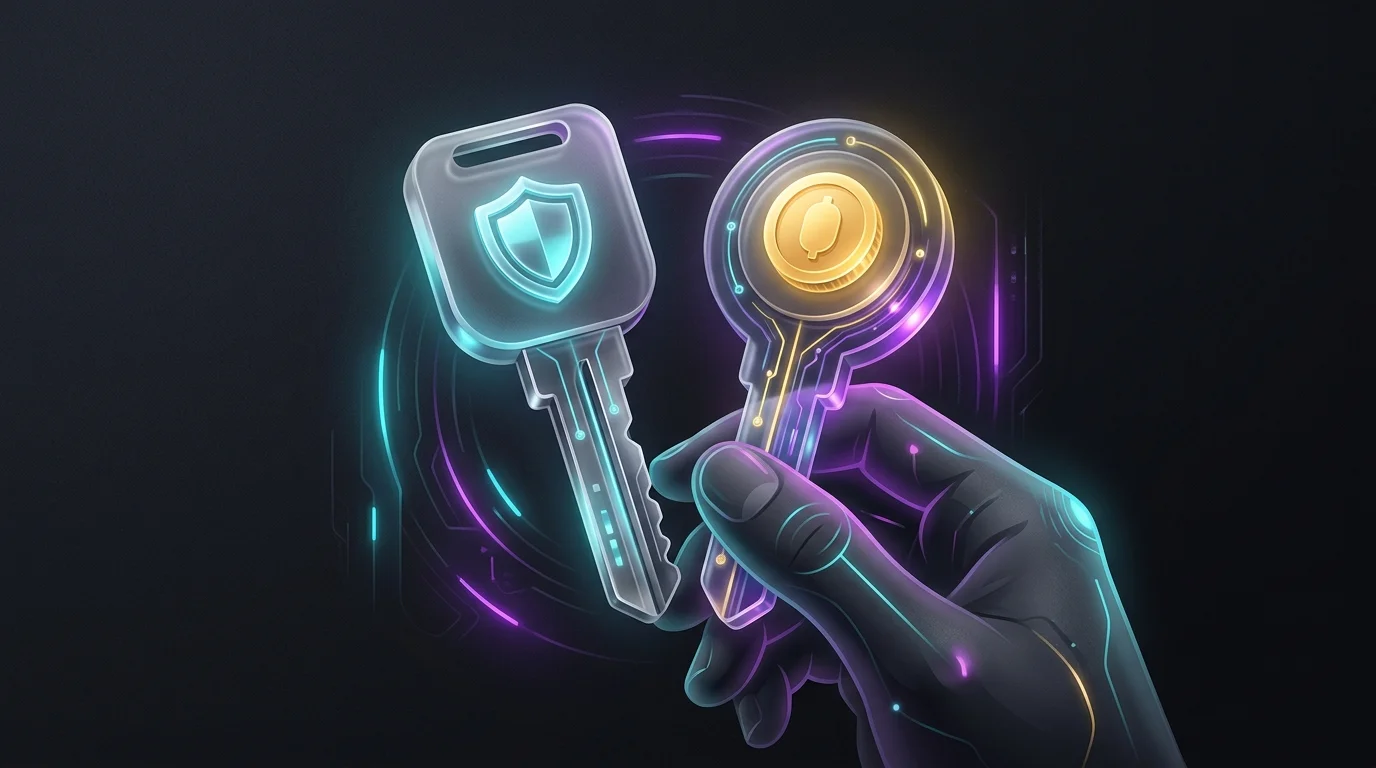 Hand holding keys with shield and coin icons representing Jetty renters insurance and deposit-replacement options.