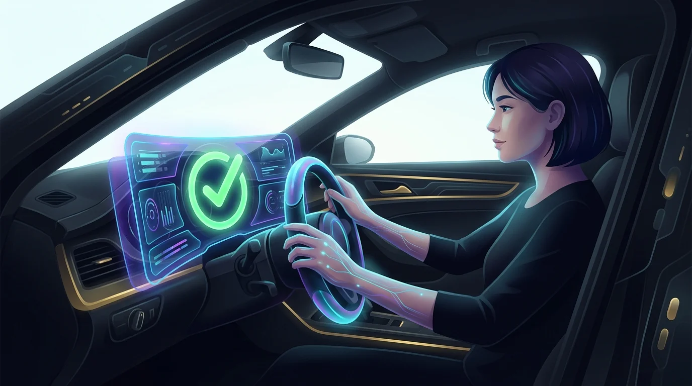 Young driver maintaining safe habits in daylight for a competitive Root Insurance quote.