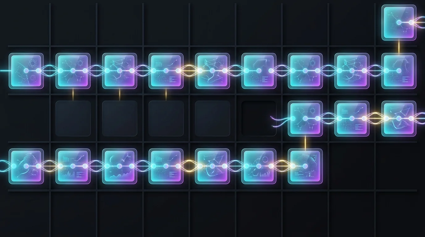 "Don't break the chain" calendar grid showing a month of consecutive filled-in days, with one missed day followed