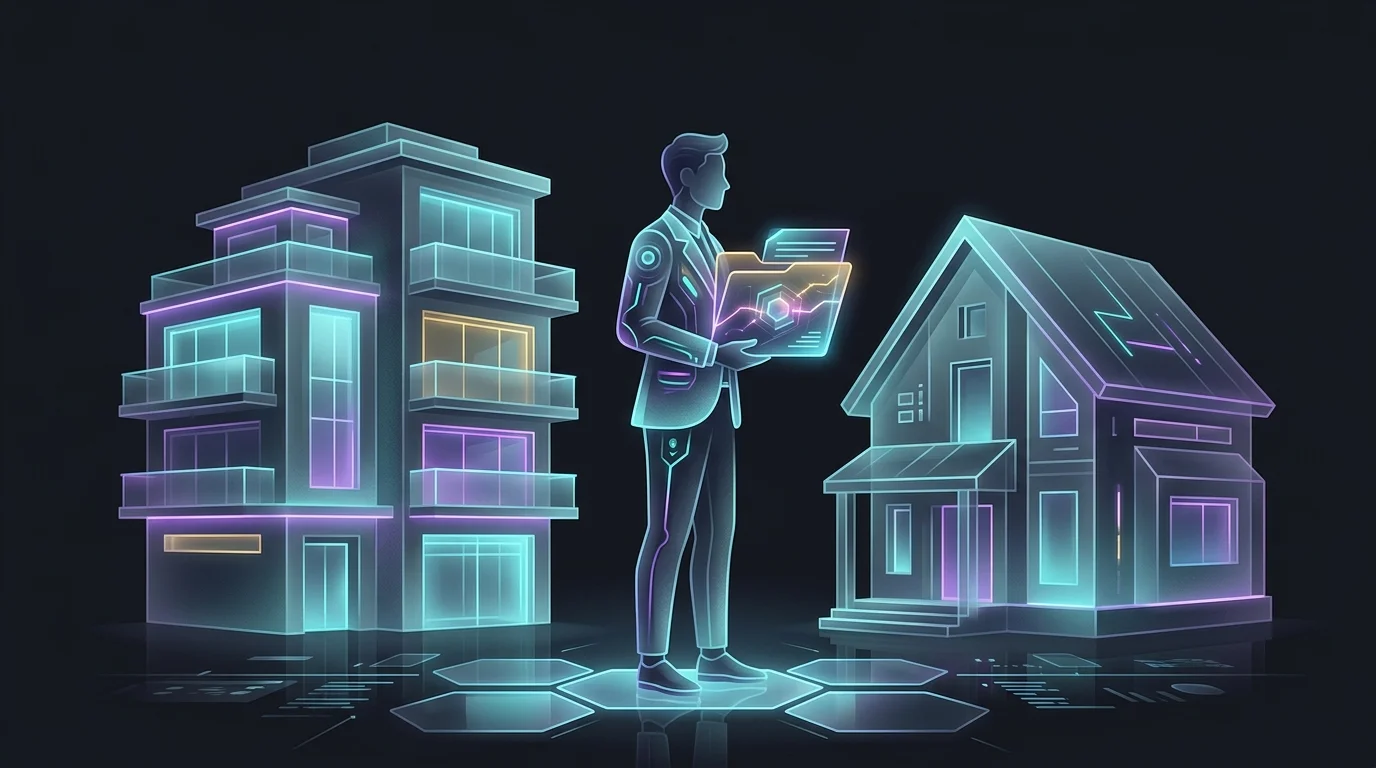 Person choosing between renting and homeownership while holding a life insurance policy document.