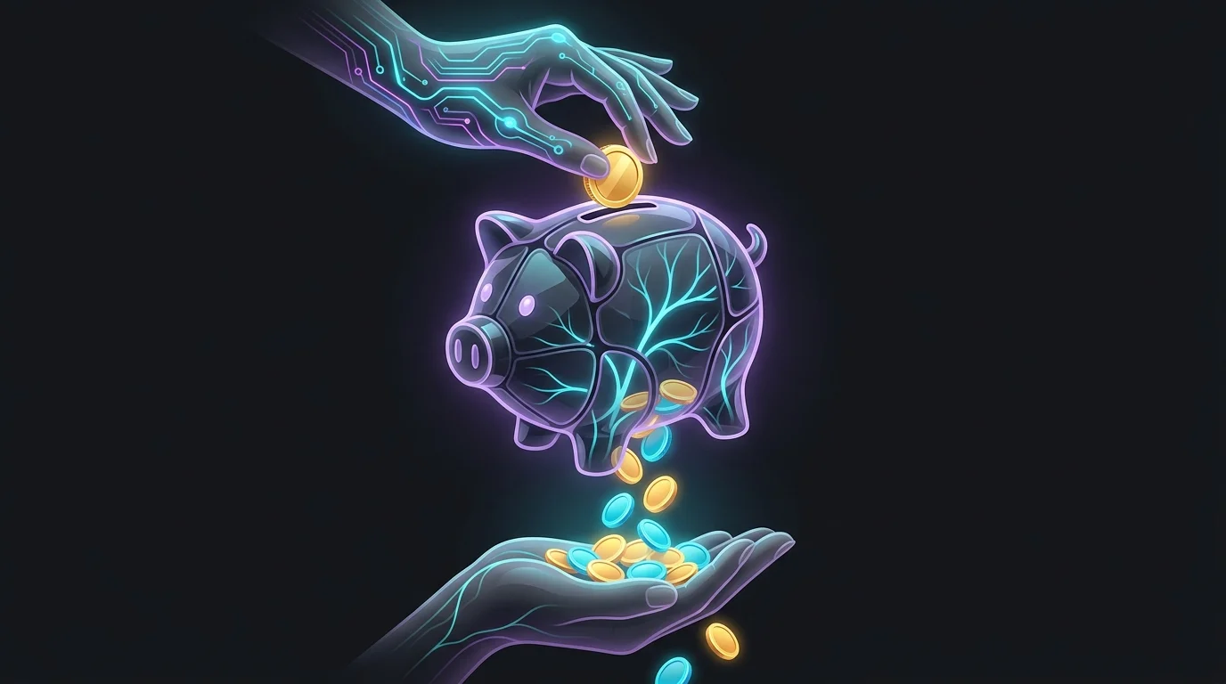 Hands placing a coin into a piggy bank, representing a steady stream of income from an annuity for retirement planning.