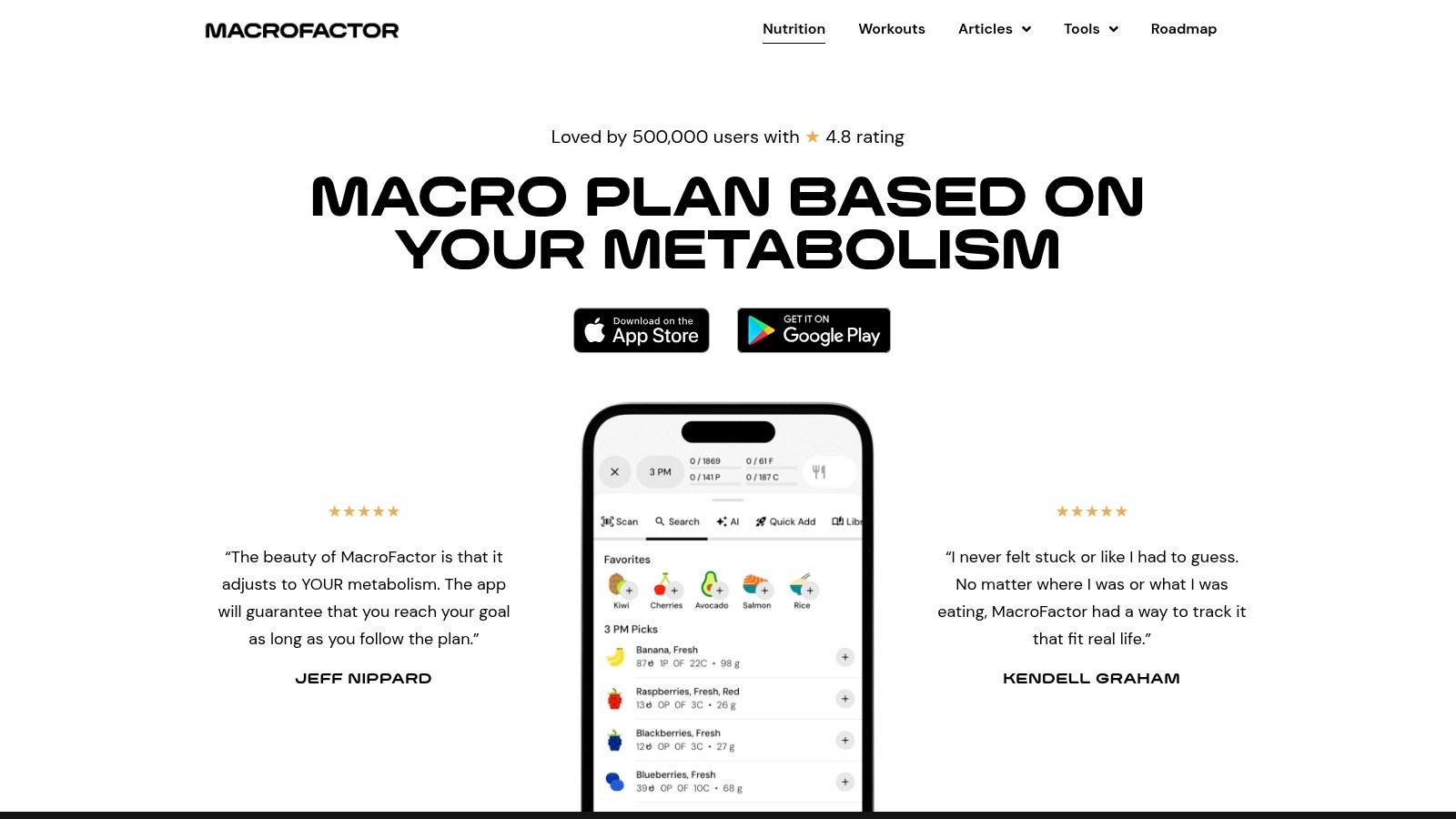 MacroFactor official product page
