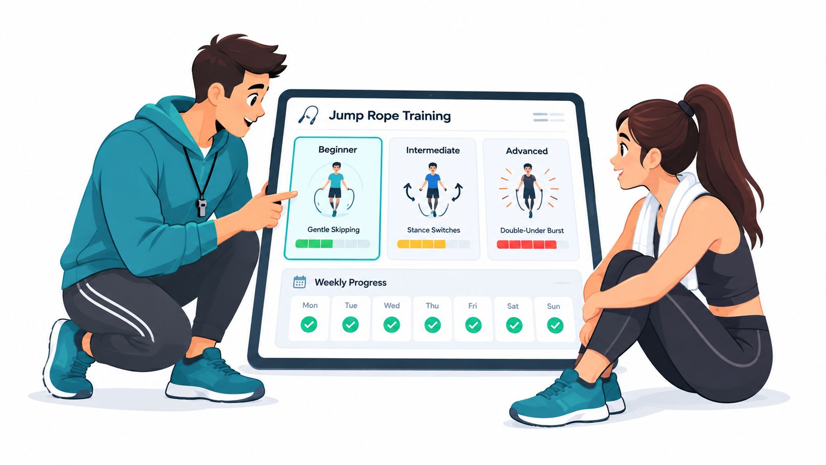 Screenshot from https://thrivexfitness.com/dashboard/jump-rope-session